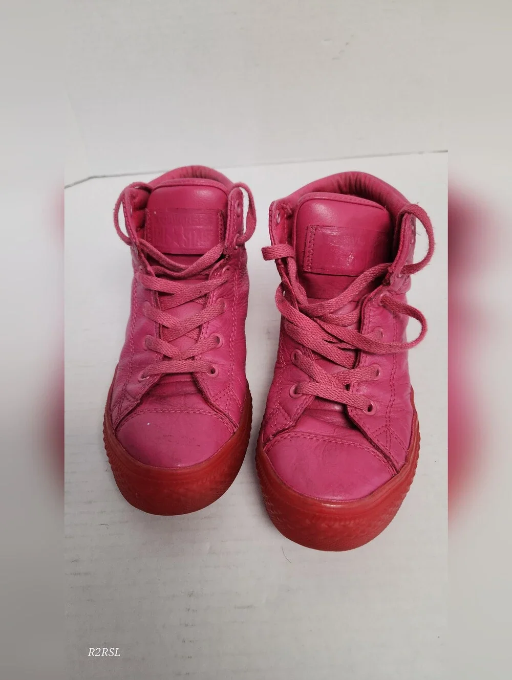 Converse Chuck Taylor All Star Street High Top Leather Pink Youth 3 Barbiecore
